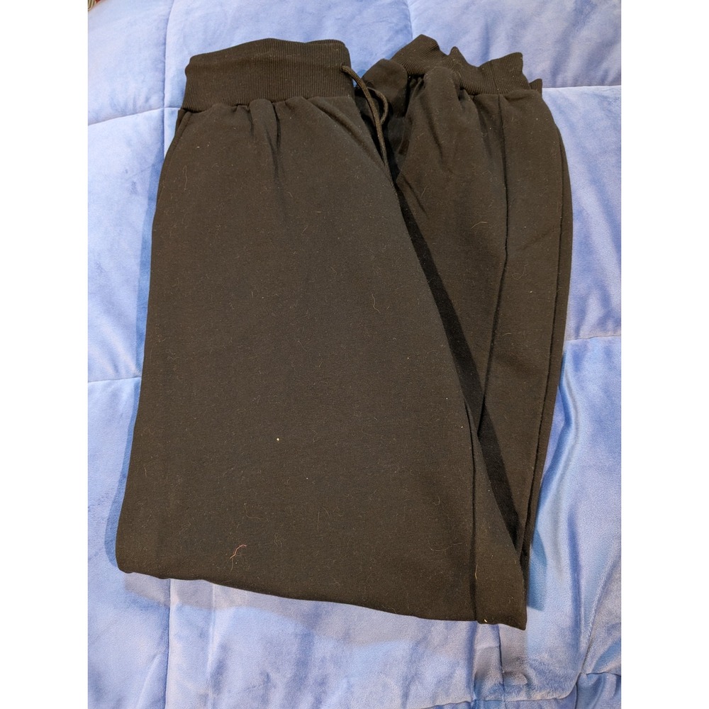 Chaouiche Joggers Mens Black New Cotton Blend Oversized‎ High Rise - Size S